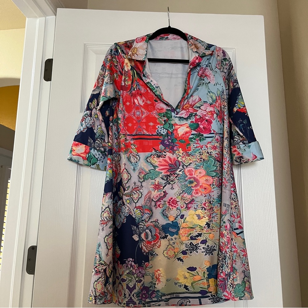 Floral Multicolor Tunic Dress